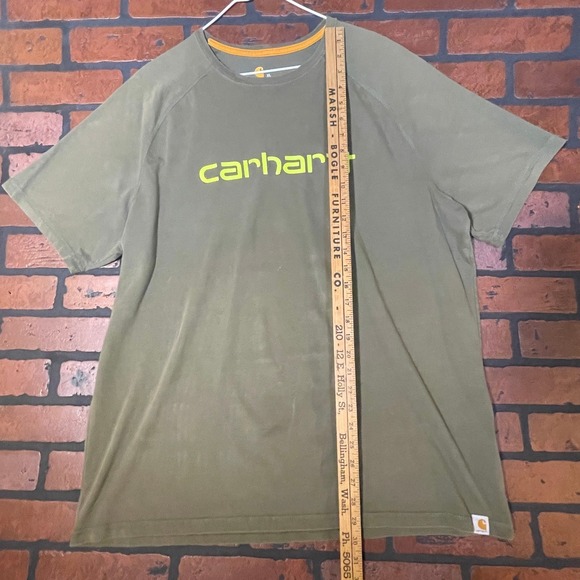 Carhartt Men's XL Green Relaxed Fit Logo Tee Workwear - Picture 10 of 13